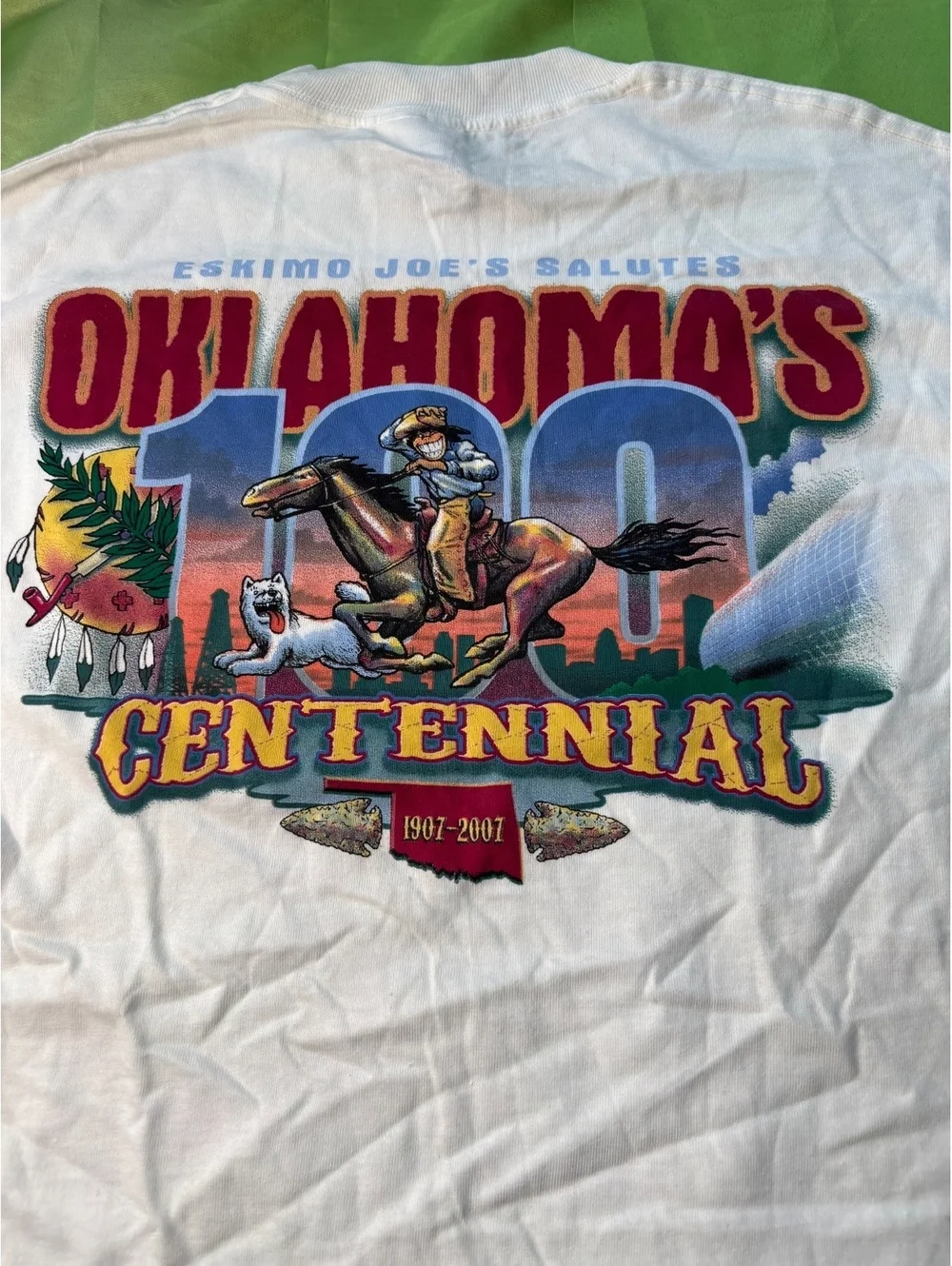 07 Eskimo Joe’s Oklahoma 100th Centennial Y2K Graphic Tee M
